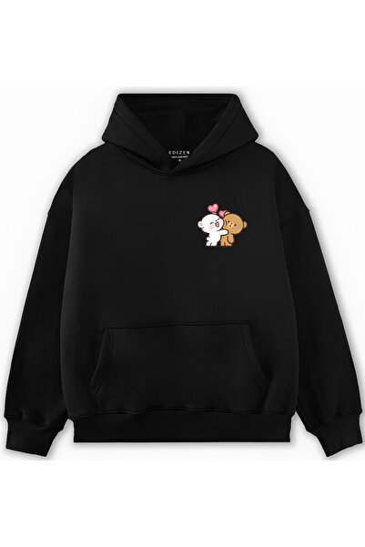 Edizen Hanorac cu glugă Bear Love special pentru Ziua Îndrăgostiților 2024 Ov...