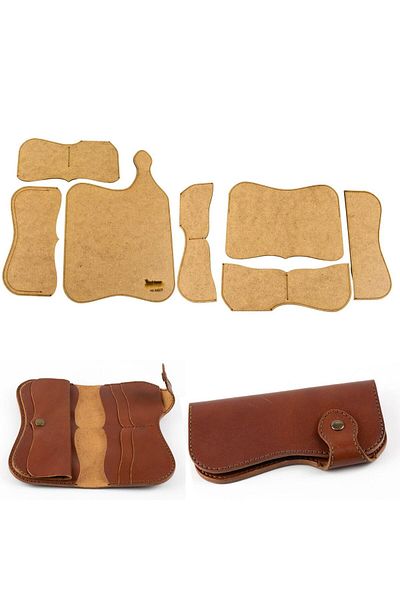 ipekbazaar ib27, Leather Hobby Sofia Wallet Mold, 7 Piece Mold, ib027