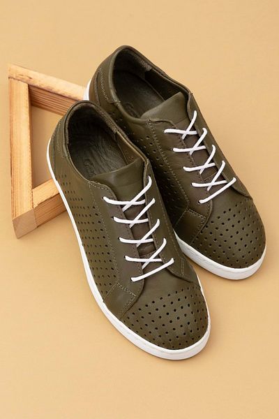 Gondol Pantofi de damă din piele naturală pentru zi cu zi gnd.108 - kaki - 38
