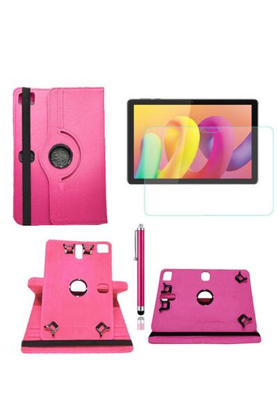 TEKNETSTORE TCL Tab 10l 10.1" Uyumlu Kılıf 360° Dönerli Unıversal Standlı Kıl...