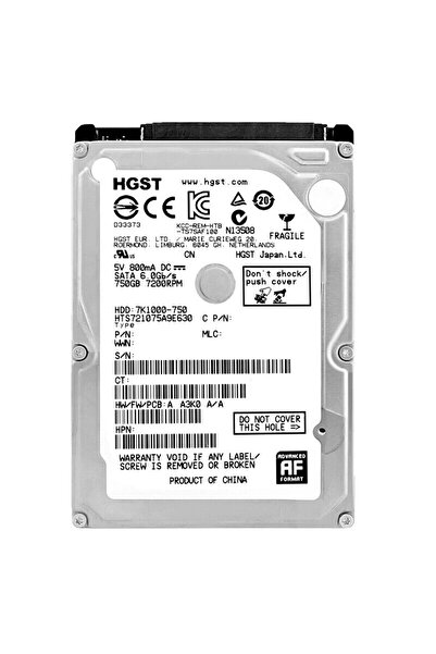 Hitachi Hgst HTS727575A9E364 750GB 7200RPM 2.5" Sata Laptop Hard Drive