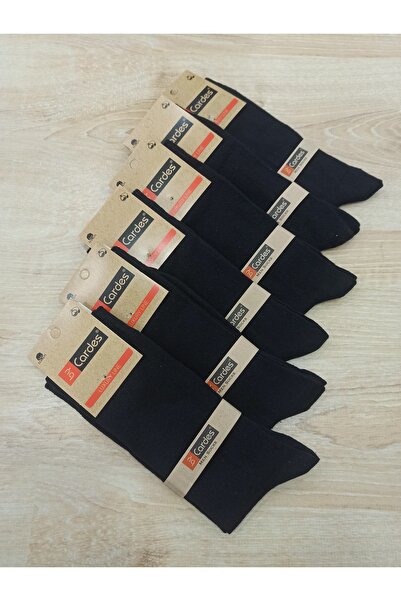 CARDES 6 Pairs Men's Socks Coton Seasonal Black