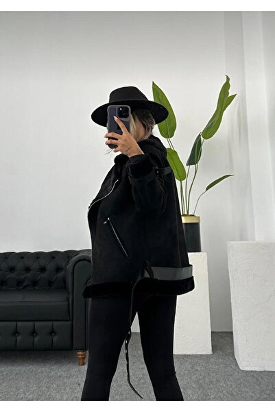 My Blog Dámský semišový motorkářský kabát z hedvábné kožešiny