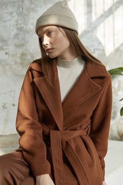 InStyle Παλτό με επένδυση από σφραγίδα - Μαύρισμα