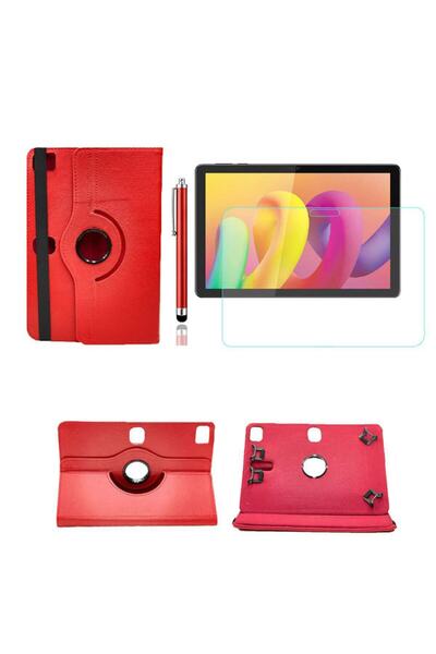 TEKNETSTORE TCL Tab 10l 10.1" Uyumlu Kılıf 360° Dönerli Unıversal Standlı Kıl...