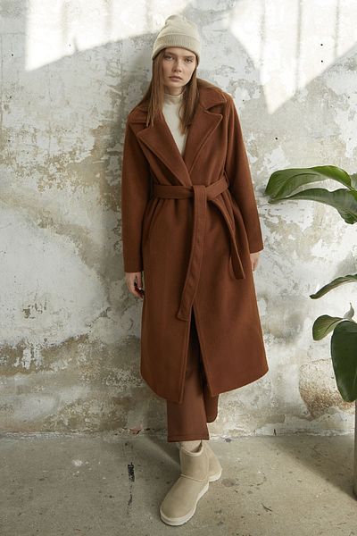 InStyle Παλτό με επένδυση από σφραγίδα - Μαύρισμα