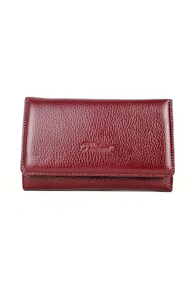 Lal Shoes & Bags Genuine Leather Women's Wallet with Snap Inside - Burgundy