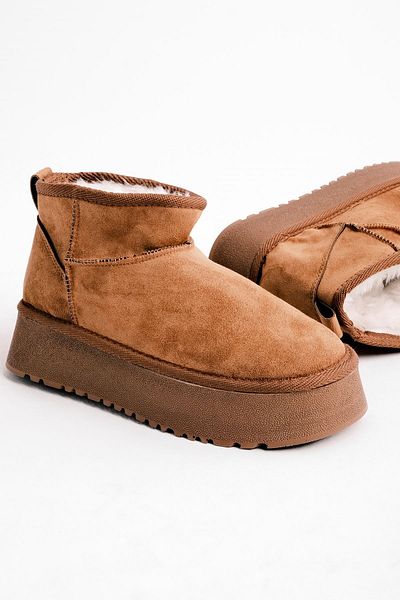 Lal Shoes & Bags Дамски ботуши Robin с висок ток и дължина до глезена, с пухкава прическа - кафяви