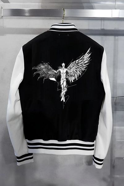 Edizen Heaven Or Hell Μπροστινό Πίσω Τυπωμένο 2024 Oversize Premium College Jacket 100% βαμβάκι