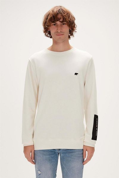 Bad Bear Be Cool Crewneck Printed SWEAT - CREAM - M - ST07076-CREAM-M