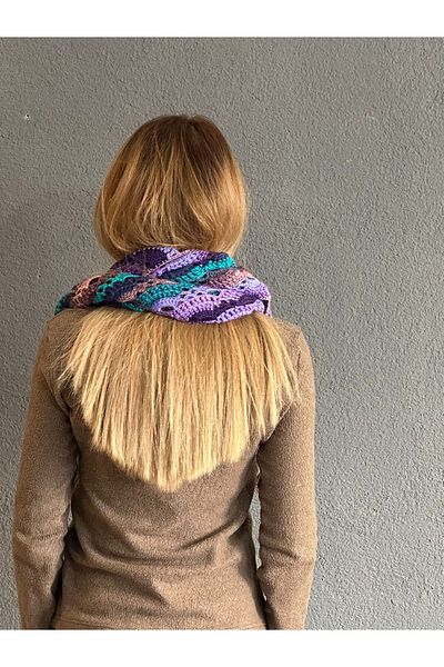 Gönülden Tasarım ΧΕΙΡΟΠΟΙΗΤΟ ΠΛΕΚΤΟ ΧΡΩΜΑ OMBRE ΣΧΕΔΙΟ ΣΑΛΙ ΛΑΙΜΟΥ ΓΥΝΑΙΚΕΙΟ ΣΑΛΙ ΦΟΥΝΤΑ ΣΑΛΙ