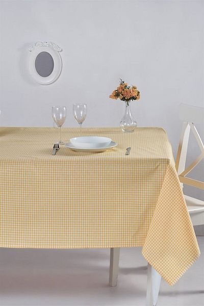 Denizli Concept Fata de Masa Pötikareli Galben 170x220 Cm