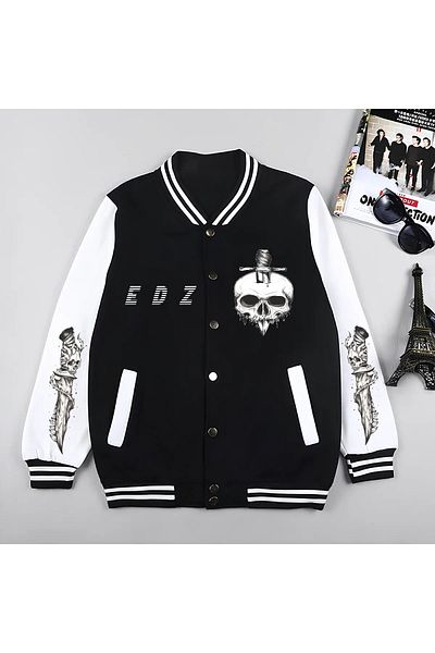 Edizen DeadSkull 2024 Oversize Premium College Jacket 100% βαμβάκι