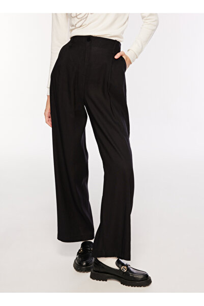 BROOKS BROTHERS Normal Bel Normal Siyah Kadın Pantolon BBSP23FPT011