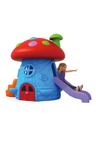 OSERSHOP Dev Mantar Oyun Evi Bahçe Oyun Grubu Plastik Kaydıraklı Oyun Evi Iç Mekan Oyun Parkı Fiyat