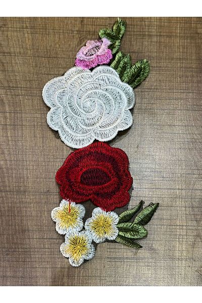 Gönülden Tasarım 22X10 CM BORDURI CROSHÉ FLORELE APPLIQUE ARMATURA ACCESORIUL DE CUSUT