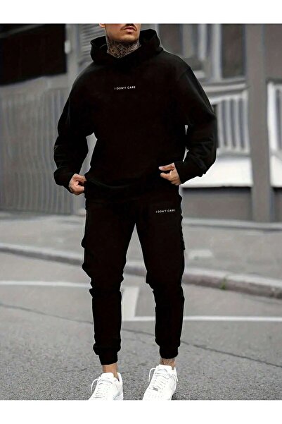 DAXİS Sportwear Company MEN'S PRINTED HOODED TRACKSUIT SET