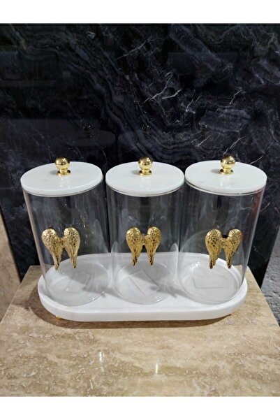 Sümeyra Marble Art Angeles - Mermer Kapaklı Cam Kavanoz | Mermer Kapaklı Cam ...