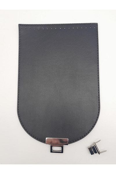 angel çanta aksesuar Αξεσουάρ Angel Bag 15x22 cm Τεχνητό δέρμα Μαύρο Χρώμα Κάλυμμα Ασημί μεταλλικό