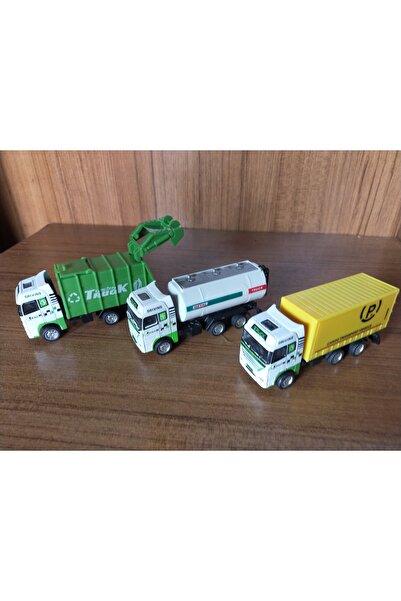Kızılkaya Oyuncak 3 LÜ METAL SÜRTMELİ ÇÖP, YAKIT VE POSTA ARABALARI