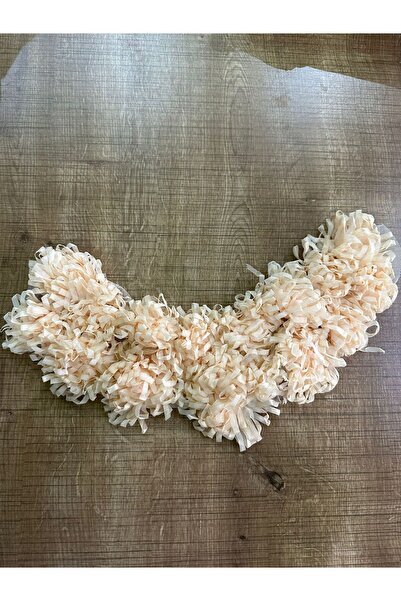 Gönülden Tasarım 13X37 CM KABARTMA KURDELELİ ELBİSE YAKA GİYİM YAKA APLİKE Dİ...