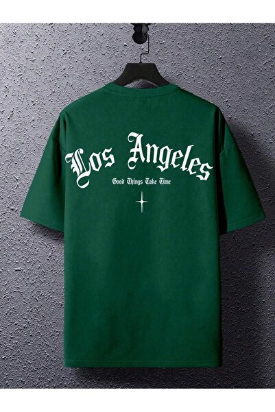 MOONBULL Ανδρικό μπλουζάκι Los Angeles Good Things Back με στάμπα Oversize