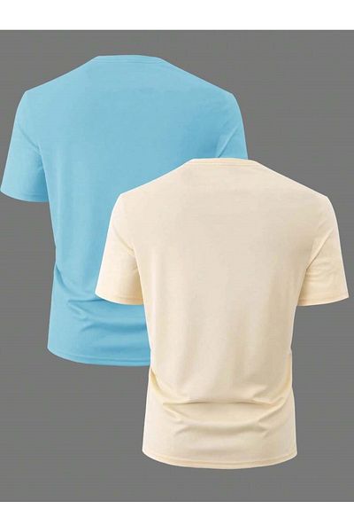 MOONBULL Men's PARIS Printed 2-Piece Oversize T-shirt with Six Lines Detail