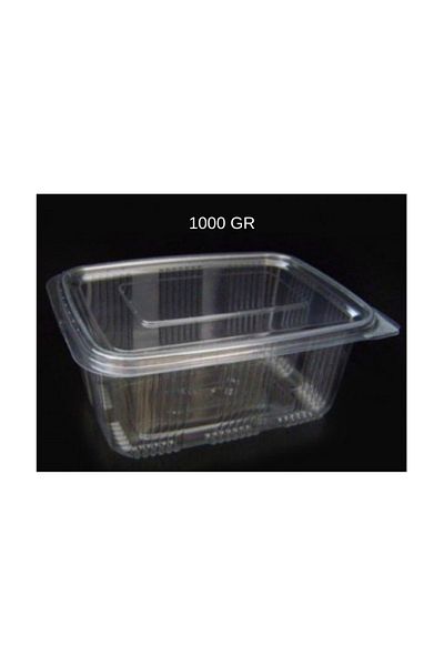 FİGANLAR Plastic Leak Proof Bowl 1000 Gr cc Disposable Plastic Bowl with Lid 100 Pieces