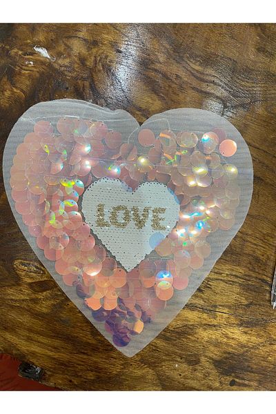 Gönülden Tasarım 22X23 CM PENTRU CULOARE LOVE SCRITĂ INIMĂ ALBĂ PLOIDĂ ARMĂ PATCH CUCEREȚĂ ACCESORIUM HOBIE