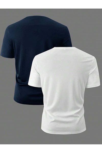 MOONBULL Men's PARIS Printed 2-Piece Oversize T-shirt with Six Lines Detail