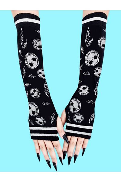 Trenderrs Πανκ μανίκι Jack Skellington με κομμένα δάχτυλα