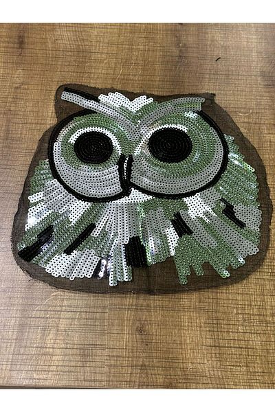 Gönülden Tasarım 22X20 CM PUL PAILLETE CUSUT NEGRU ALB BUBUȚ APPLIQUE CRESTĂ PATCH CUSUT HOBIE
