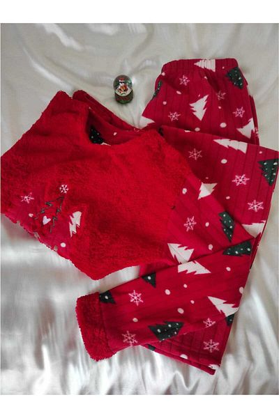 Dante Red Christmas Christmas Fleece Pajama Set