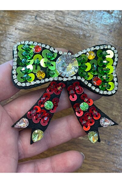 Gönülden Tasarım 7x8cm Pietre Paiete Paiete Mărgele Brodate Arc Aplicație Cus...