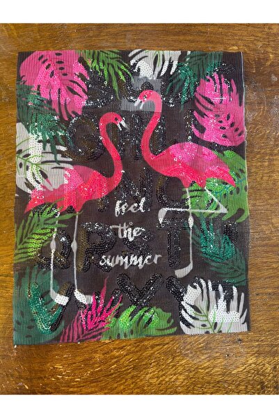 Gönülden Tasarım 20x25cm Paiete Culoare strălucitoare Flamingo Bird Applique ...