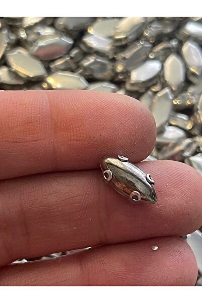 Gönülden Tasarım 1,5 cm sivo-srebrni metalni kućište sa šavovima i rupama za ...