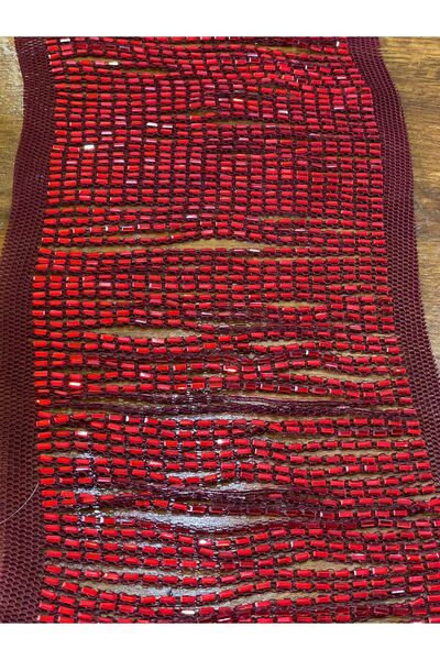 Gönülden Tasarım 23x43 Cm Noncuklu File Aplike Arma Giyim Dikiş Aksesuarı