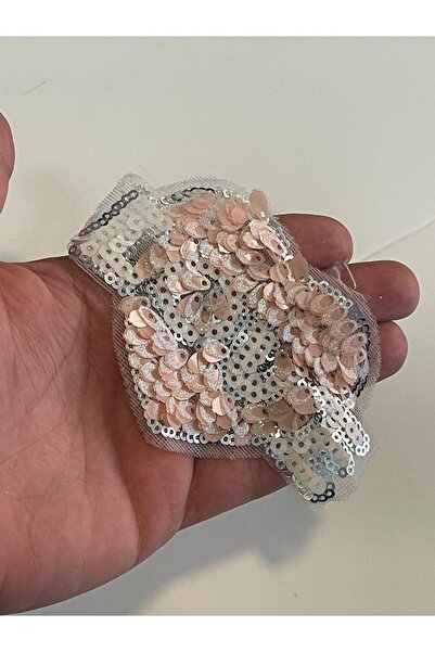 Gönülden Tasarım 10x6 Cm Pul Payetli Love Aplik Yama Aksesuar