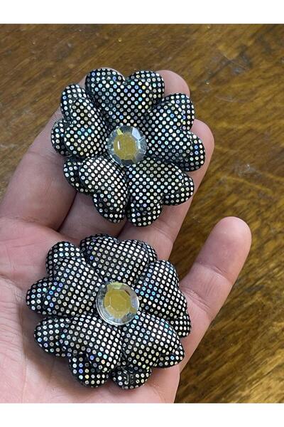 Gönülden Tasarım 5 Cm Aplicație Florală Dublă Strălucitoare Accesoriu Hobby C...