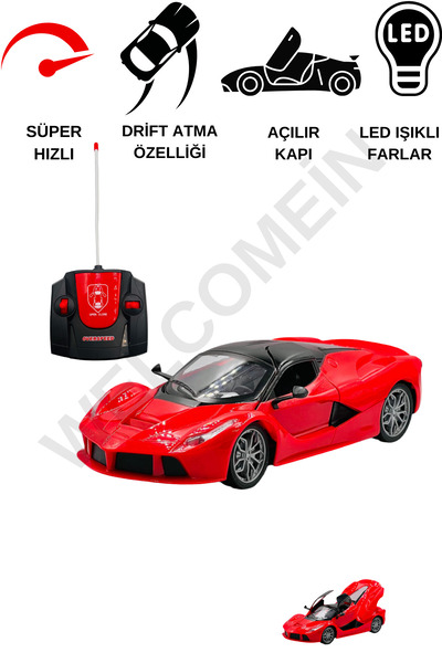 welcomein Oyuncak Kapıları Ve Bagajı Açılan Uzaktan Kumandalı Drift Arabası S...