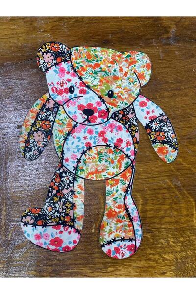Gönülden Tasarım 22x16 cm Aplicație de urs floral care se lipsește cu călcat ...