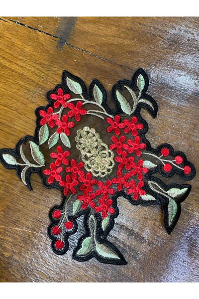 Gönülden Tasarım 23x23 Broderie din tul Broderie Floral Applique Crestă Patch Cusut Accesoriu Hobby