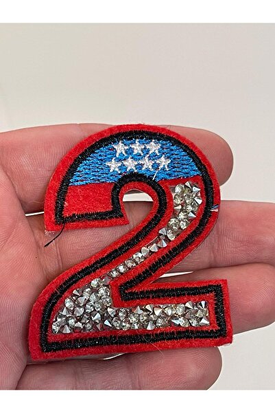 Gönülden Tasarım 6x5 cm Accesoriu pentru plasture pentru aplice cu 2 cifre cu...