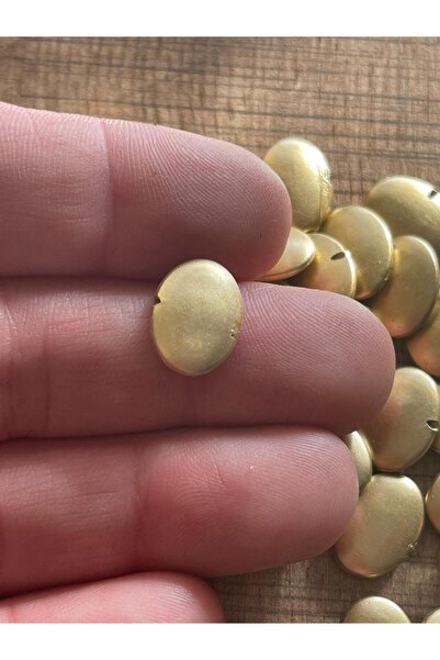 Gönülden Tasarım 1,5 cm ovalne zlatnožute perforirane perle za dodatke