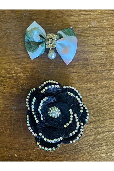 Gönülden Tasarım 2 ADET ÖZEL TASARIM YAKA İĞNESİ BROŞ TÜRBAN İĞNESİ GELİN NİŞAN DAMAT İĞNESİ 1