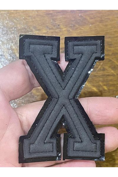 Gönülden Tasarım 8x5 Cm Piele Embossed X Număr Applique Crestă Patch Accesoriu de cusut