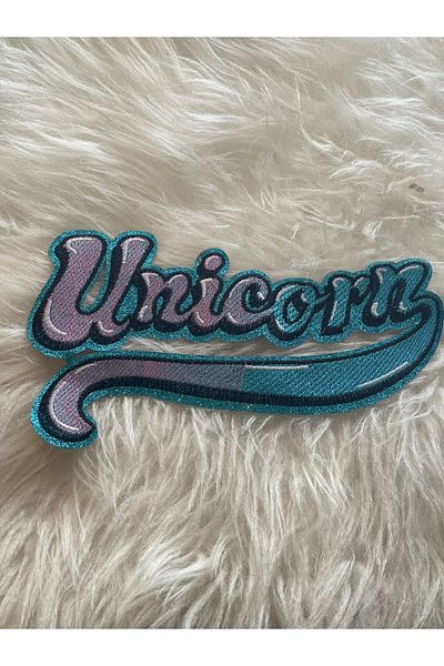 Gönülden Tasarım 26x14 Cm Unicorn Scriat Applique Patch Patch Accesoriu de cusut