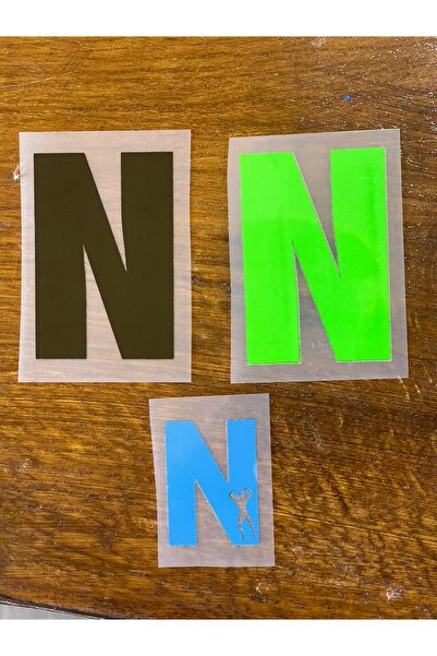 Gönülden Tasarım Set od 3 slova N za glačanje, 3 boje, aplikacija, vez, šivać...