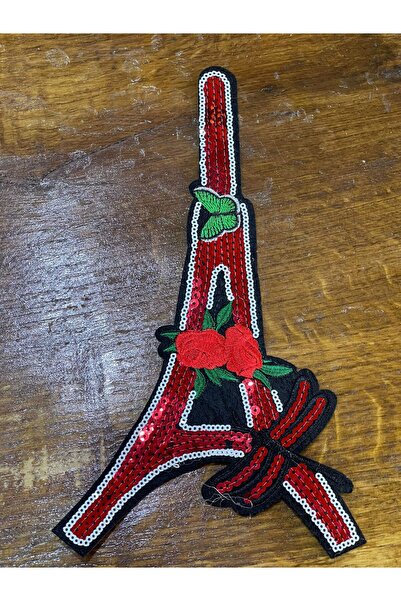 Gönülden Tasarım 26x14 cm peglanje na šljokice, aplikacija Eifelovog tornja, ...