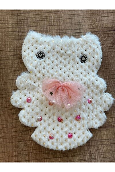 Gönülden Tasarım 20x17 cm Plush Beaded Tulle Bow Applique Accesoriu de cusut Patch de armătură